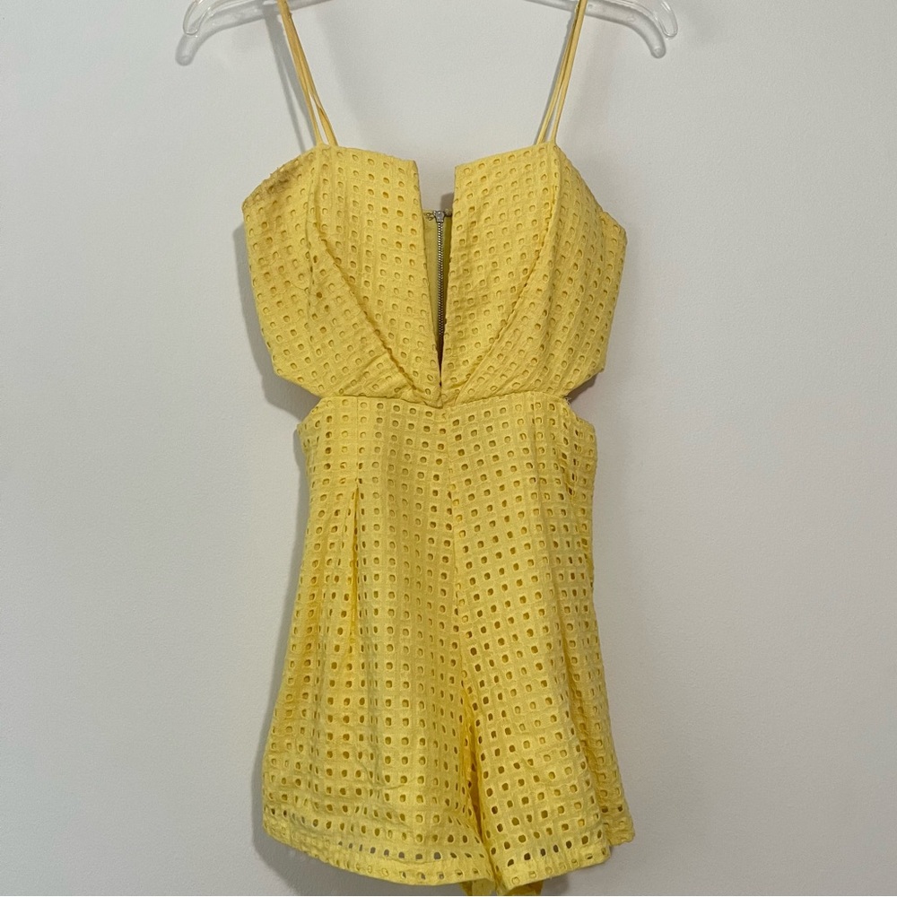 Small Yellow Eyelet Romper